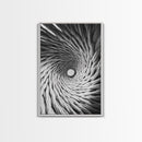 Twisted Rope Spiral, Abstract Fiber Art, Monochrome Texture, Modern Canvas Print, Minimalist Office or Contemporary Wall Decor
