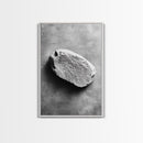 Primitive Rock, Shadow Texture, Minimal Earth Tone, Framed Canvas Print, Zen Wall Art, Office Decor, Neutral Modern Aesthetic