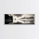 Sea Stack, Stormy Sky, Coastal Reflections, Canvas Print, Pacific Northwest Wall Art, Dramatic Seascape, Autumn Home Accent