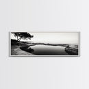 Seaside Pool, Nature Reflections, Calm Coastline, Canvas Print, minimalist zen wall art, spa bathroom decor, peaceful landscape photography