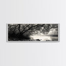 Mangrove Forest, River Flow, Rooted Stillness, Canvas Print, Zen Office Decor, Moody Jungle Art, Monochrome Nature Print