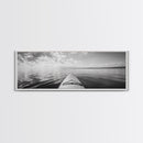 Paddleboard Ocean View, Tranquil Water Scene, Minimalist Adventure, Canvas Print, Coastal Wall Art, Calming Decor, Bedroom Zen Style