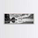 Seastacks Coastal Scene, Moody Beach Landscape, Ocean Reflections, Canvas Print, Coastal Decor, Pacific Northwest, Fall Wall Art