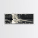Cypress Swamp, Foggy Forest, Morning Light, Still Waters, Framed Canvas Print, Nature Wall Art, Autumn Decor, Moody Forest Photography