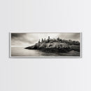 Pine Bluff, Rugged Coast, Northern Landscape, Canvas Print, Wilderness Wall Art, Rustic Decor, Lakehouse Art, Cabin Bedroom Style