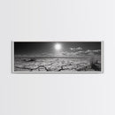 Cracked Earth, Desert Heat, Sunburst Drought, Canvas Print, rustic fall decor, southwest desert art, boho entryway wall statement