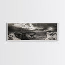 Canyon Storm, Desert Lightning, Dramatic Skies, Framed Canvas Print, Rustic Landscape Wall Art, Living Room Western Decor