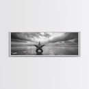 Metal Star Shore, Moody Beach Art, Rustic Coastal Decor, Autumn Vibes, Canvas Print, Farmhouse Living Room Wall Art
