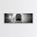 Tribal Totem Head, Cultural Wall Art, Primitive Sculpture Print, Monochrome Decor, Canvas Print, Office or Study Accent