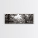 Forest Edge Trail, Nature Path Print, Sepia Photography, Cozy Autumn Vibes, Canvas Print, Entryway or Hallway Wall Art