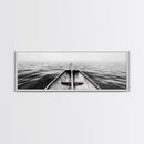 Canoe View, Open Water, Ocean Drift, Paddleboat Scene, Canvas Print, adventure wall art, rustic lake house decor, minimalist travel photo