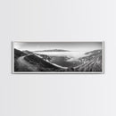 Mountain Road, Foggy Ocean View, Cliffside Drive, Framed Canvas Print, Scenic Wall Decor, Travel Photography, Modern Minimalist Art