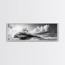 Tropical Island, Ocean Clouds, Stormy Sky, Canvas Print, Surreal Nature Wall Art, Coastal Home Decor, Dreamy Beach Scene Photography
