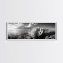 Sea Coral, Calm Ocean, Reef Textures, Framed Canvas Print, Coastal Bathroom Art, Monochrome Ocean Decor, Nature Photography Accent