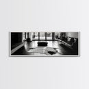 Modern Living, Minimalist Decor, Cowhide Rug, Framed Canvas Print, Neutral Aesthetic Wall Art, Luxury Living Room Design Accent