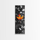 Maple Leaf Focus, Autumn Ground, Fall Vibes, Canvas Print, Nature Photography, Minimalist Art, Entryway Wall Decor, Earth Tone Aesthetic