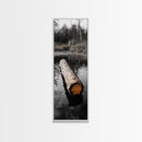 Floating Log, Woodland Print, Nature Photography, Rustic Home Decor, Canvas Print, Cabin Wall Art, Minimalist Lake House Style