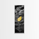 Yellow Leaf, Floating Leaf, Autumn Water Art, Nature Minimalism, Canvas Print, Zen Decor, Bathroom Wall Art, Fall Inspired Artwork