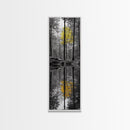 Yellow Tree, Autumn Woods, Forest Reflection, Nature Glow, Framed Canvas Print, Fall Wall Art, Rustic Decor, Cabin Art, Earthy Tones