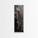 Trout Fishing Print, Underwater Scene, Orange Fins Fish, Rustic Wildlife, Framed Canvas Print, Cabin Decor, Man Cave Wall Art
