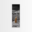 Wild Serval, Desert Cat, Savannah Wildlife, Majestic Predator, Framed Canvas Print, Safari Theme Living Room Wall Art, Modern Nature Decor