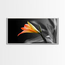 Orange Lily, Botanical Closeup, Modern Floral, Elegant Nature, Framed Canvas Print, Minimalist Wall Art, Kitchen Decor, Botanical Photography