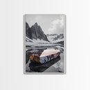 Glacial Rock, Abstract Ice Reflection, Surreal Landscape, Canvas Print, Nature Photography, Minimalist Winter Wall Art, Modern Decor