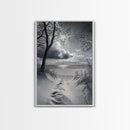 Beach Dunes Sunset, Seaside Escape, Quiet Shore Path, Coastal Calm, Framed Canvas Print, neutral coastal art,  bathroom wall decor