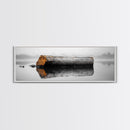 Weathered Log Reflection, Calm Lake Scene, Canvas Print, Minimalist Nature Photography, Zen Bathroom Wall Art, Serene Rustic Decor