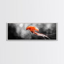 Jellyfish Glow, Ocean Depths, Abstract Sea Life, Framed Canvas Print, marine animal art, coastal bathroom decor, modern underwater wall art