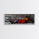 Cowboy Resting, Rustic Cabin Scene, Western Americana, Framed Canvas Print, Fall Wall Art, Bedroom or Study Western Style Decor