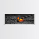 Branding Iron Fire, Industrial Glow Art, Rustic Ranch Scene, Cowboy Western Print, Canvas Print, Man Cave Wall Art, Farmhouse Decor