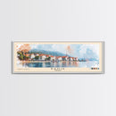 Banje, Croatia Watercolor Print, Vacation Gift, Croatia Wall Art, Beach Painting, Beach Decor, Large Wall Art, Wood Frame Art