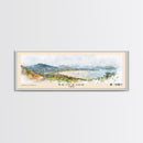 Beidaihe, China Watercolor Beach Print, Vacation Gift, China Wall Art, Framed Canvas Print, Framed Beach Painting