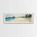 Cast Away Island Beach, Fiji Watercolor Print, Vacation Gift, Fiji Wall Art, Beach Painting, Beach Decor, Large Wall Art, Wood Frame Art
