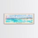 Cayo Paraiso, Dominican Republic Watercolor Beach Print, Vacation Gift, Dominican Republic Wall Art, Framed Canvas Print, Framed Beach Painting