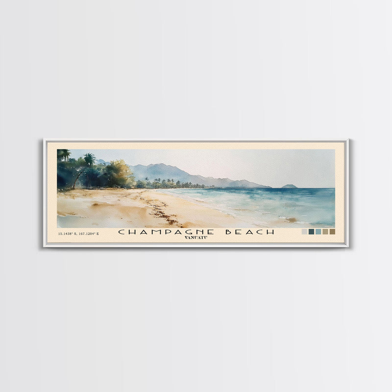 Champagne Beach, Vanuatu Watercolor Print, Vacation Gift, Vanuatu Wall Art, Beach Painting, Beach Decor, Beach Or Lakehouse Art
