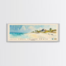 Chill Island Beach, Bahamas Watercolor Beach Print, Vacation Gift, Bahamas Wall Art, Framed Canvas Print, Framed Beach Painting