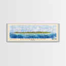 Dhigurah Island, Maldives Watercolor Print, Vacation Gift, Maldives Wall Art, Beach Painting, Beach Decor, Large Wall Art, Wood Frame Art