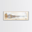 Helenesee, Germany Watercolor Beach Print, Vacation Gift, Germany Wall Art, Framed Canvas Print, Framed Beach Painting
