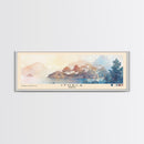 Ithaca, Greece Watercolor Print, Vacation Gift, Greece Wall Art, Beach Painting, Beach Decor, Large Wall Art, Wood Frame Art