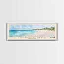 Lighthouse Beach, Turks and Caicos Watercolor Beach Print, Vacation Gift, Turks and Caicos Wall Art, Framed Canvas Print, Framed Beach Painting