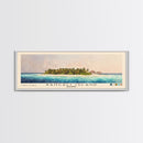 Rangali Island, Maldives Watercolor Beach Print, Vacation Gift, Maldives Wall Art, Framed Canvas Print, Framed Beach Painting