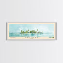 San Blas, Panamá Watercolor Beach Print, Vacation Gift, Panamá Wall Art, Framed Canvas Print, Framed Beach Painting