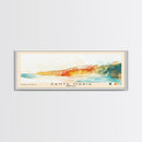 Santa Maria, Portugal Watercolor Beach Print, Vacation Gift, Portugal Wall Art, Framed Canvas Print, Framed Beach Painting