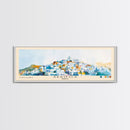 Serifos, Greece Watercolor Print, Vacation Gift, Greece Wall Art, Beach Painting, Beach Decor, Large Wall Art, Wood Frame Art