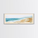 White Beach, Morocco Watercolor Beach Print, Vacation Gift, Morocco Wall Art, Framed Canvas Print, Framed Beach Painting