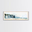 Étretat, France Watercolor Print, Vacation Gift, France Wall Art, Beach Painting, Beach Decor, Large Wall Art, Wood Frame Art