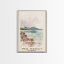 Anse Marron, Seychelles Watercolor Print, Vacation Gift, Seychelles Wall Art, Beach Painting, Beach Decor, Large Wall Art, Wood Frame Art