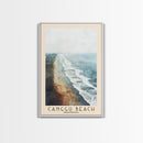 Canggu Beach, Indonesia Watercolor Print, Vacation Gift, Indonesia Wall Art, Beach Painting, Beach Decor, Large Wall Art, Wood Frame Art